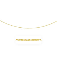 14k Yellow Gold Pendant Chain with Textured Links (2.50 mm)