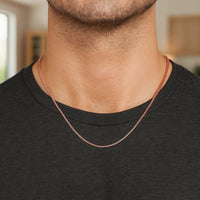 14k Rose Gold Classic Box Chain (0.73 mm)