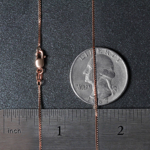14k Rose Gold Classic Box Chain (0.73 mm)