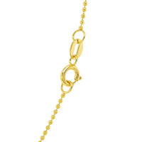 14k Yellow Gold Diamond-Cut Bead Chain (0.90 mm)