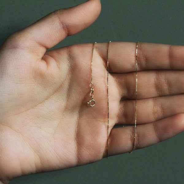 10k Yellow Gold Classic Box Chain (0.60 mm)
