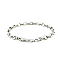 Load image into Gallery viewer, 14k White Gold Oval Rolo Bracelet  (4.60 mm)