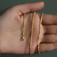 10k Yellow Gold Solid Diamond Cut Rope Chain (1.80 mm)