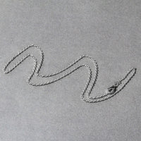 14k White Gold Oval Cable Link Chain (1.50 mm)