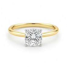 1.50Ct Cushion Lab Grown IGI G/VS1 Diamond Ring in 10K Yellow Gold