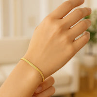 14k Yellow Gold Super Flex Herringbone Bracelet (2.80 mm)