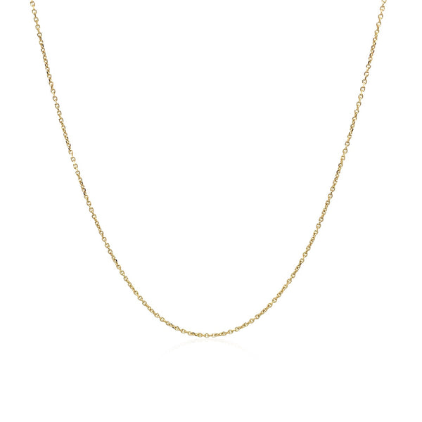 14k Yellow Gold Cable Link Chain (0.50 mm)