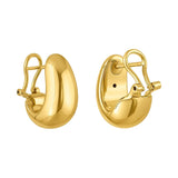 14k Yellow Gold Fancy Omega Hoops thumbnail 2