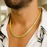 14K Yellow Gold Oval Snake Chain (5.30 mm) thumbnail 4