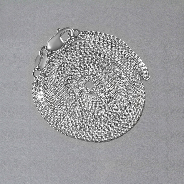 14k White Gold Gourmette Chain (1.40 mm)