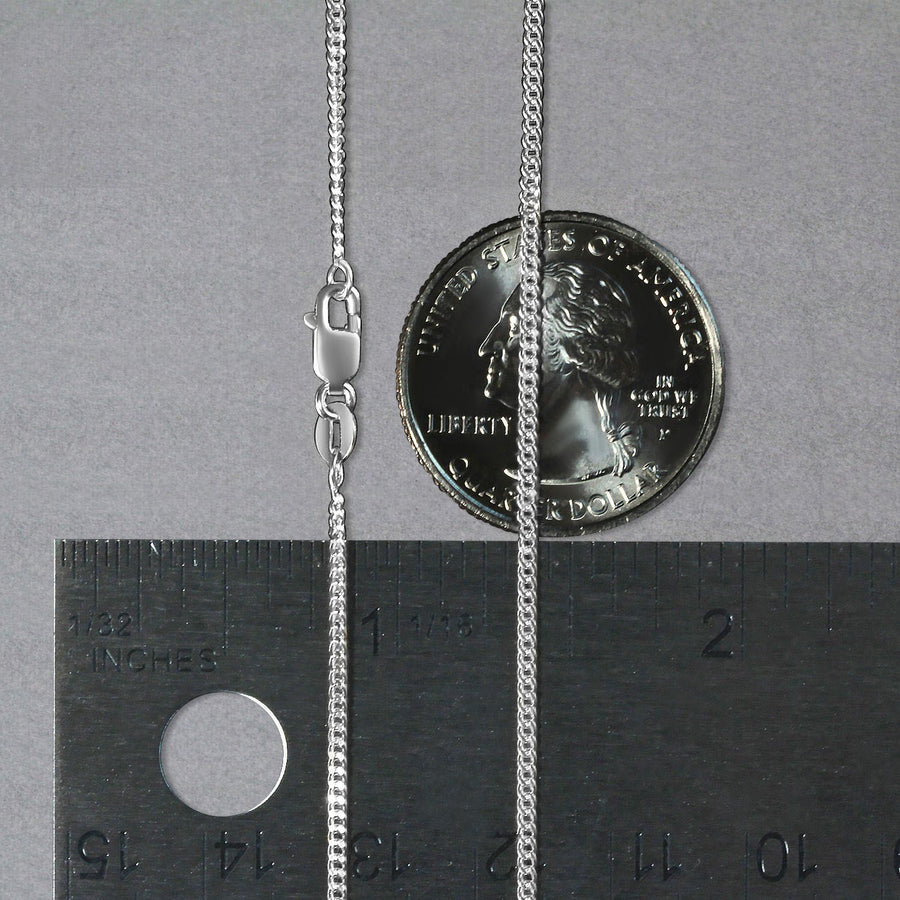 14k White Gold Gourmette Chain (1.40 mm)