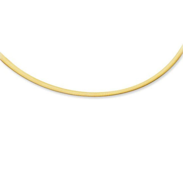3.0 mm 14k Two Tone Gold Reversible Omega Necklace