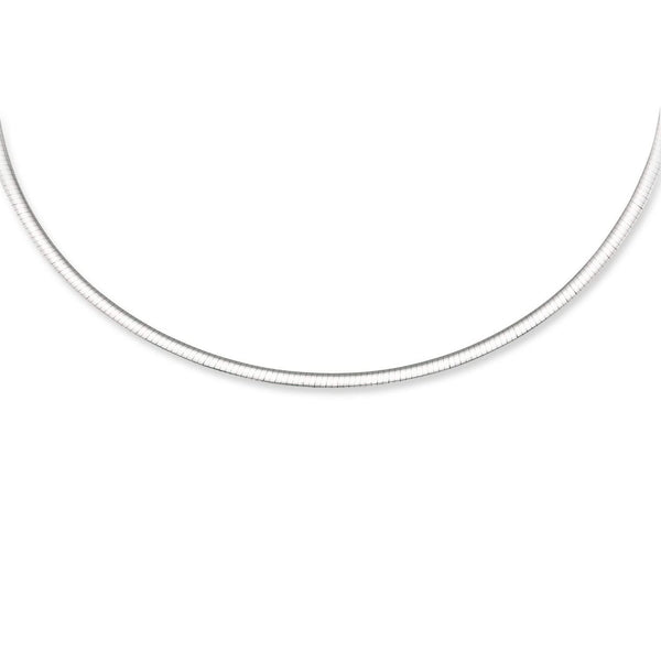 3.0 mm 14k Two Tone Gold Reversible Omega Necklace