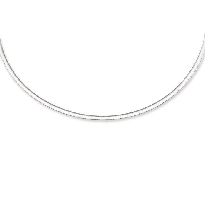 3.0 mm 14k Two Tone Gold Reversible Omega Necklace