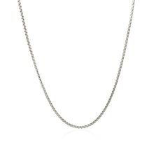 Load image into Gallery viewer, 14k White Gold Round Box Chain (1.3 mm)