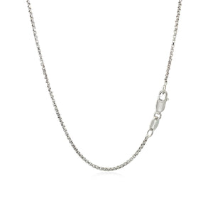 14k White Gold Round Box Chain (1.30 mm)