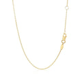 14K yellow gold smooth flat horizontal bar style necklace