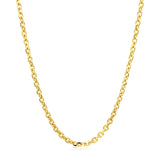 18k Yellow Gold Diamond Cut Cable Link Chain (2.60 mm) thumbnail 2
