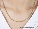 18k Yellow Gold Diamond Cut Cable Link Chain (2.60 mm) thumbnail 5