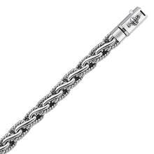 Load image into Gallery viewer, Oxidized Sterling Silver Mens Chain Bracelet in a Cable Motif (8.50 mm)