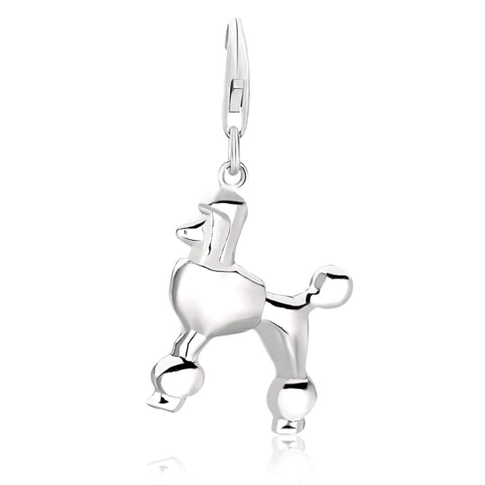 Sterling Silver Poodle Dog Charm