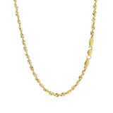 10K Yellow Gold Lite Rope Chain (2.50 mm) thumbnail 3