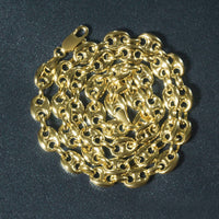 14k Yellow Gold Puffed Mariner Link Chain (6.80 mm)