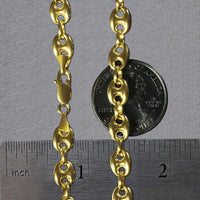 14k Yellow Gold Puffed Mariner Link Chain (6.80 mm)