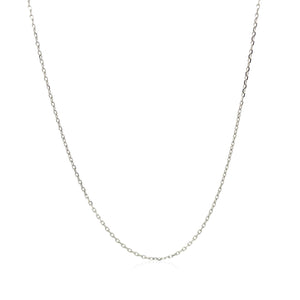 Sterling Silver Rhodium Plated Cable Chain (0.80 mm)