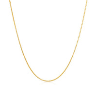 14k Yellow Gold Diamond Cut Round Wheat Chain (0.60 mm)
