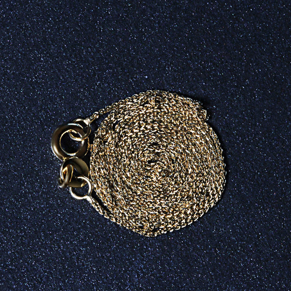 14k Yellow Gold Diamond Cut Round Wheat Chain (0.60 mm)