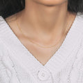 14K yellow gold wheat chain with round diamond-cut faceted links