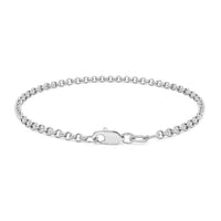 14k White Gold Rolo Bracelet  (2.50 mm)