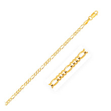 Load image into Gallery viewer, 14k Yellow Gold Solid Figaro Bracelet (2.80 mm)