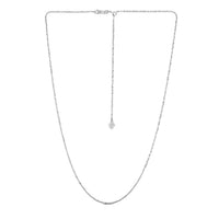 14k White Gold Adjustable Sparkle Chain 1.5mm