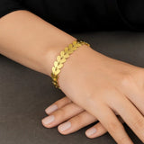 Heart Link Bracelet in 14K Yellow Gold thumbnail 3