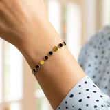 Black Onyx Gem Alternating Bracelet in 14K Yellow Gold (5.00 mm) thumbnail 5