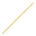 14K yellow gold charm bracelet with 4.00 mm cable links and secure clasp