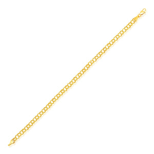 14k Yellow Gold Lite Charm Bracelet (4.00 mm)