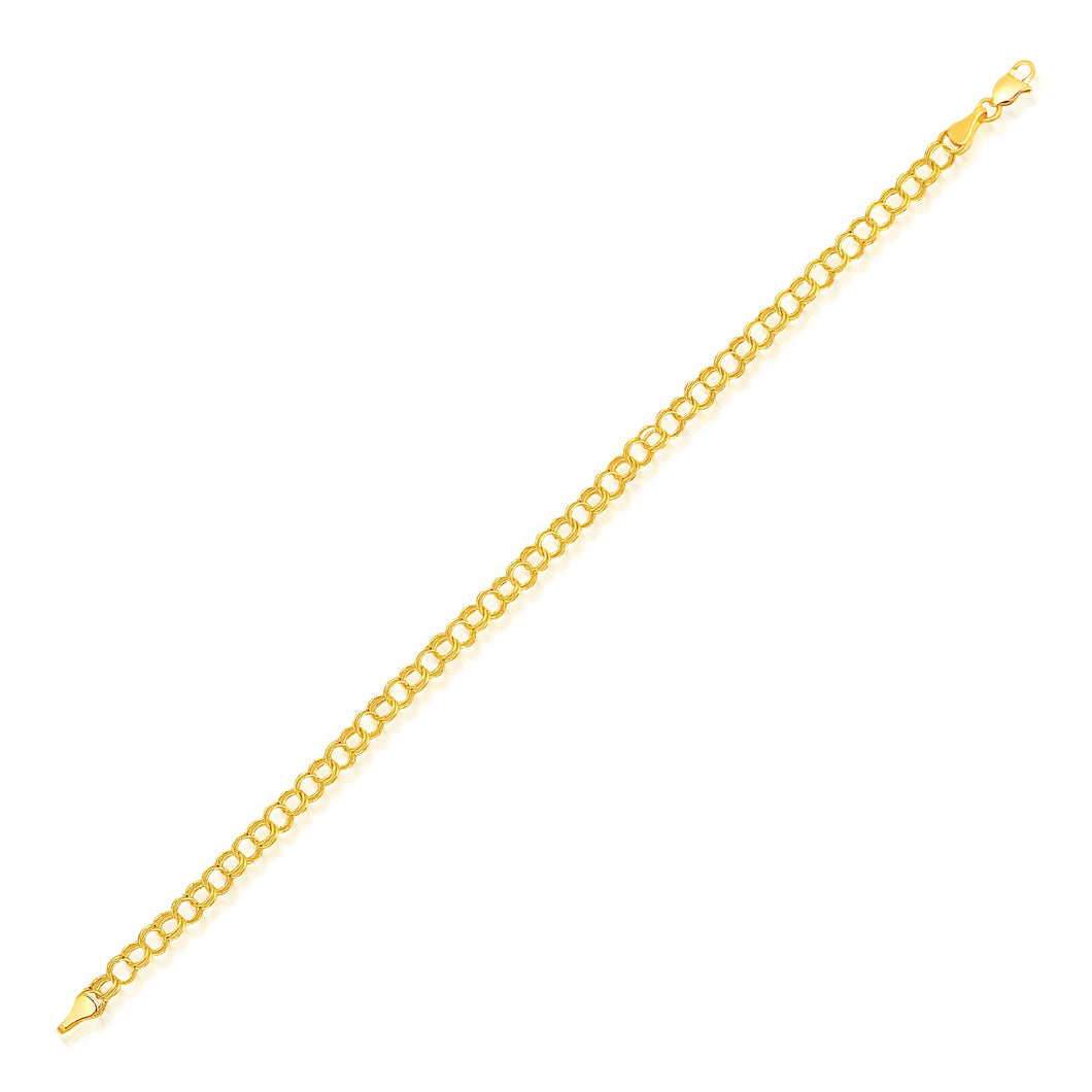 14k Yellow Gold Lite Charm Bracelet (4.00 mm)