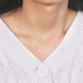 10K yellow gold Wheat chain 1.0mm with braided interlocking link pattern