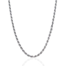 Load image into Gallery viewer, Sterling Silver Diamond Cut Rope Style Chain (3.60 mm)