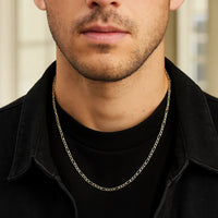 14k Yellow Gold Solid Figaro Chain (2.80 mm)