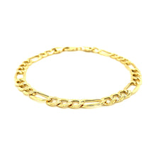 Load image into Gallery viewer, 14k Yellow Gold Lite Figaro Bracelet (6.60 mm)