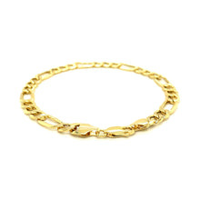 Load image into Gallery viewer, 14k Yellow Gold Lite Figaro Bracelet (6.60 mm)