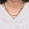 10K yellow gold Cuban curb chain, 5.70 mm flat interlocking links