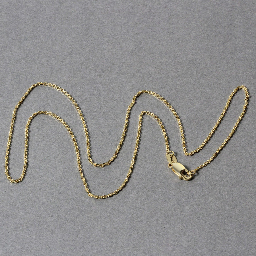 10k Yellow Gold Cable Chain (1.10 mm)