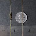 10K yellow gold cable chain with fine 1.10 mm interlocking oval links