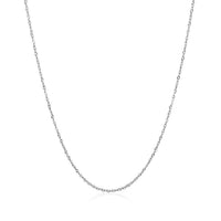 14k White Gold Singapore Chain 0.8mm (0.81 mm)