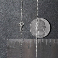 14k White Gold Singapore Chain 0.8mm (0.81 mm)